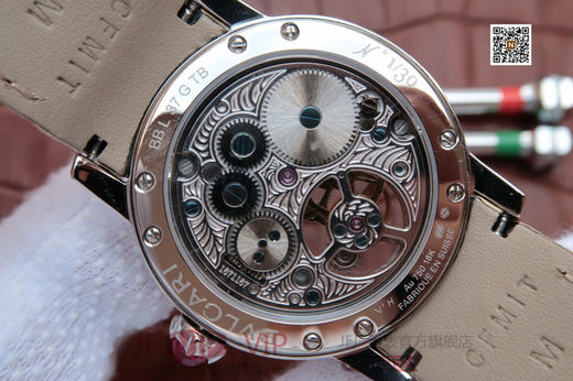 W0053N455宝格丽 凹镜 女款37毫米直径陀飞轮  珐琅表盘 立体鹦鹉 搭载手动复古偏心陀飞轮 美洲进口鳄鱼皮 商品图3