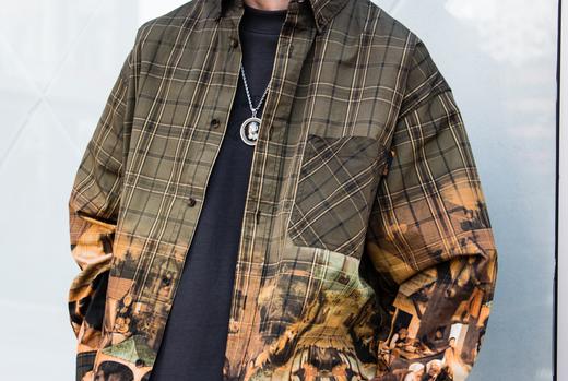 BH11932141油画格纹长袖衬衫 商品图1