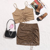 【服饰鞋包】女装欧美性感迷你抽绳短裙女士豹纹高腰修身一步裙半身裙 商品缩略图3