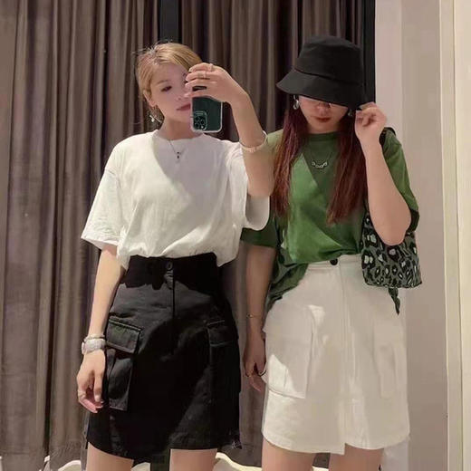 【服饰鞋包】新款高腰工装口袋裹身迷你半身短裙 商品图3