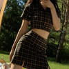 【服饰鞋包】BM夏女式格子短款上衣套装裙新款格纹半身裙 商品缩略图3