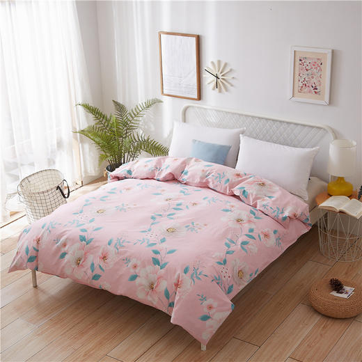 恒源祥家纺床上用品全棉被套单 楚楚花颜 200*230cm （红）HYX001DP【CZ】 商品图0