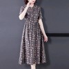 JXG-棉麻连衣裙女装2021年新款夏装宽松洋气减龄收腰显瘦亚麻碎花裙子 商品缩略图3
