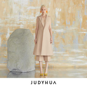 JUDYHUA 弧线分割设计马甲