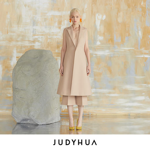 JUDYHUA 弧线分割设计马甲 商品图0