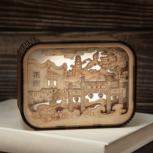 【限时抢购.薇娅直播热销爆款】印象福州-创意木质小夜灯 商品图2