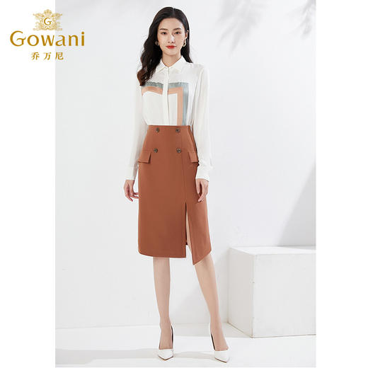 乔万尼半身裙修身显瘦商务通勤春新品半裙EI3D109 商品图2