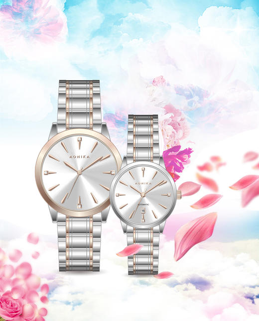 1F【奥尼卡】AONIKA英国品牌经典时尚商务机械男表钢带男士女士情侣腕表防水 40mm 商品图1