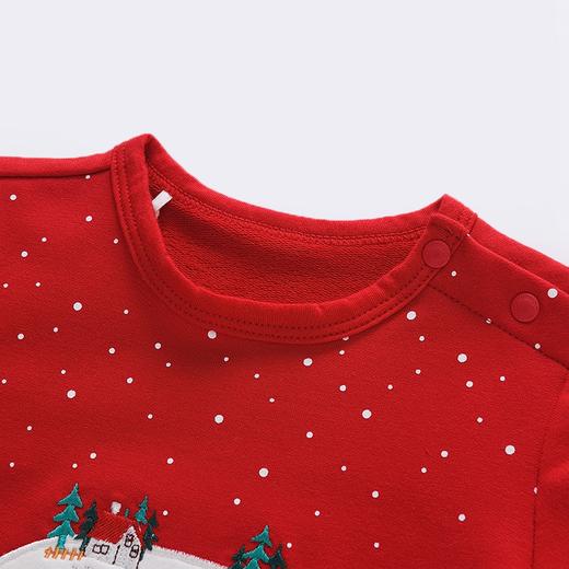 英氏婴儿居家连体衣 男女宝春秋新款大红色爬服YZJAJ31006A 商品图2