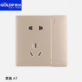 贵派面板 贵雅 A7金 一开五孔