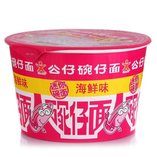 公仔碗仔面 迷你碗面 海鲜味 34g/杯 商品图1