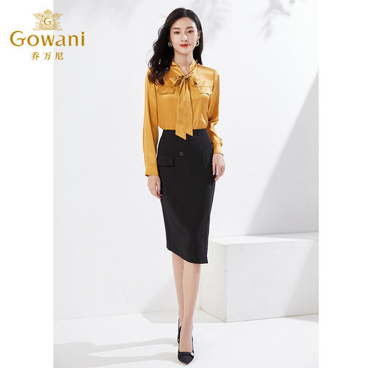 乔万尼新款半身裙开叉蕾丝设计显瘦半裙EI3D158 商品图2