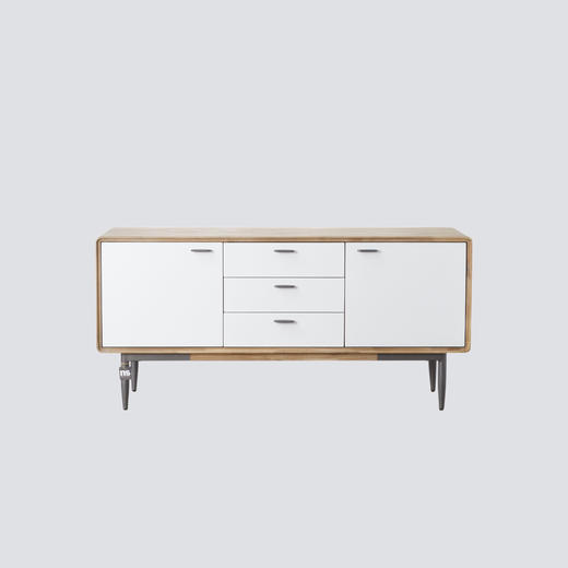 NS家居nsfurniture餐厅客厅进口ALB系列实木边柜/电视柜/置物柜NSCB-ALB WHT D01 商品图0