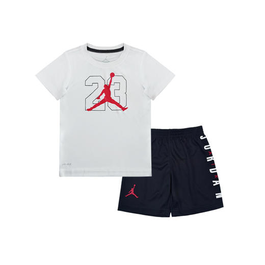 乔丹童衣童装夏新品男童速干短袖短裤2件套装JD2122078 商品图0