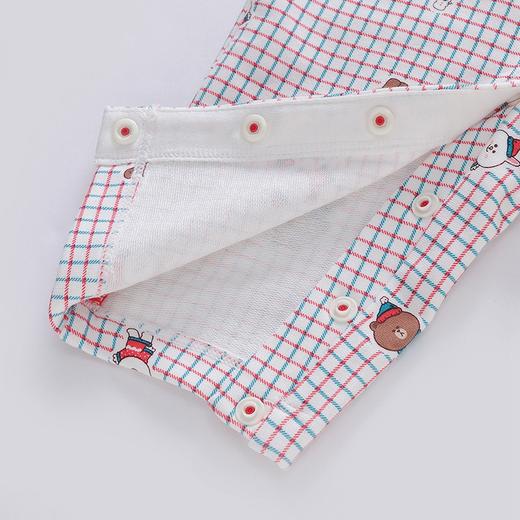 英氏婴儿居家连体衣 男女宝春秋新款大红色爬服YZJAJ31006A 商品图9