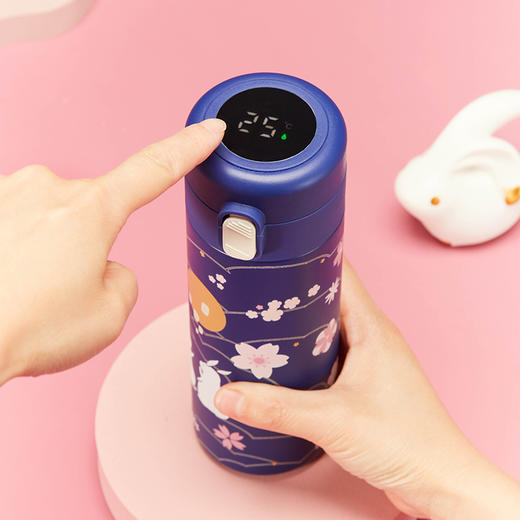 中秋吉祥如意保温杯 玉兔 智能显温 商品图6