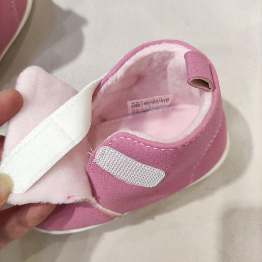 比士尼童鞋 秋冬款宝宝步前鞋学步鞋男宝女宝软底布鞋高帮魔术贴 商品图3