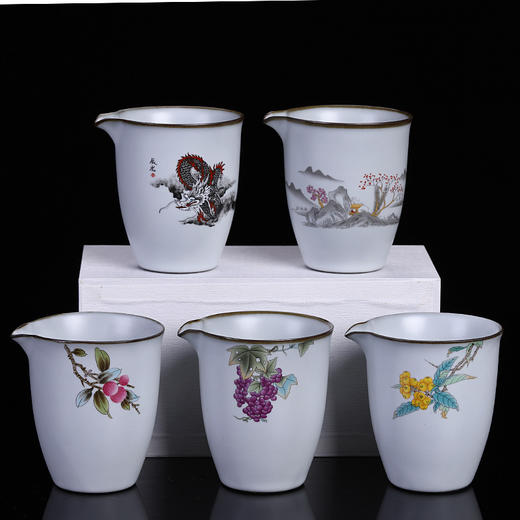 汝窑公道杯陶瓷茶水分离器家用茶具单个公杯鹰嘴倒茶器茶海 商品图0