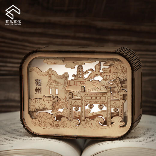 【限时抢购.薇娅直播热销爆款】印象福州-创意木质小夜灯 商品图1