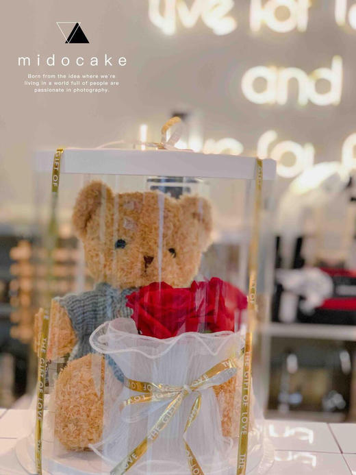 小熊抱花蛋糕套装（下单时备注取货或配送的日期） 商品图1