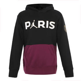 JORDAN乔丹AJ童装PSG联名秋冬男童连帽卫衣加绒卫衣JD2032165