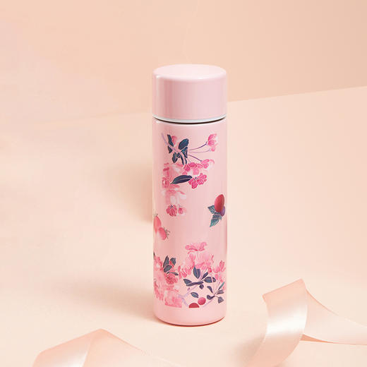 遇见博物联名款十二花神之桃花保温杯 口红杯 商品图0