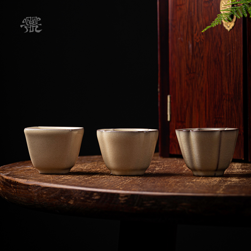 问鼎哥窑传世款主人杯方潭杯葵堇杯连翘杯