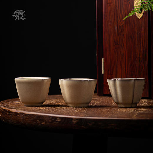 问鼎哥窑传世款主人杯方潭杯葵堇杯连翘杯 商品图0