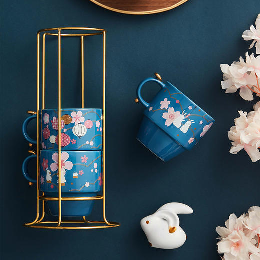 樱花玉兔叠叠马克杯套装 商品图0