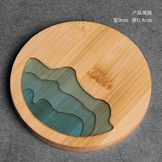 竹制杯垫简约中国风竹茶托家用功夫茶杯隔热杯托垫子茶道配件 商品图4