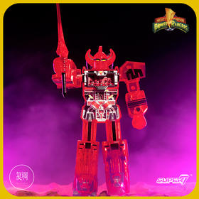 现货 Super7 恐龙战队 大兽神 Megazord 红色透明版 11英寸