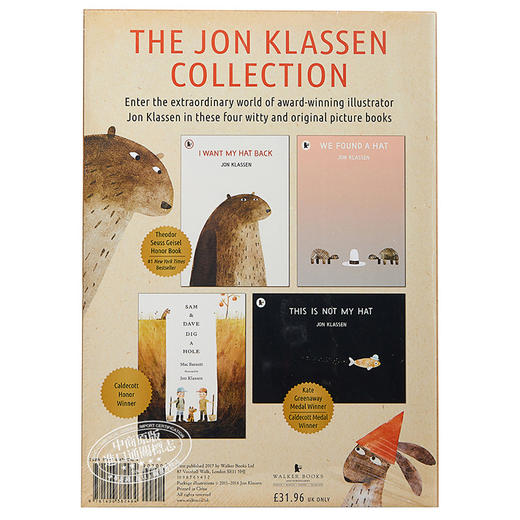 【中商原版】Jon Klassen 乔恩·克拉森 凯迪克获奖精品绘本4册 找回帽子/不是我的帽子/发现一顶帽子/一直挖 英文原版 3-6岁 商品图2