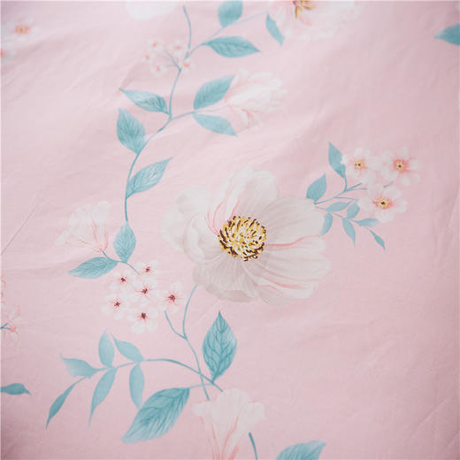 恒源祥家纺床上用品全棉被套单 楚楚花颜 200*230cm （红）HYX001DP【CZ】 商品图2