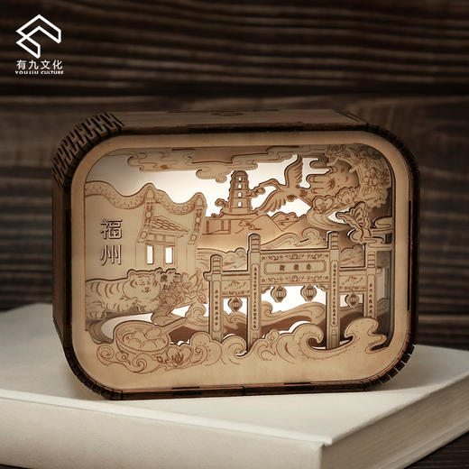 【限时抢购.薇娅直播热销爆款】印象福州-创意木质小夜灯 商品图0