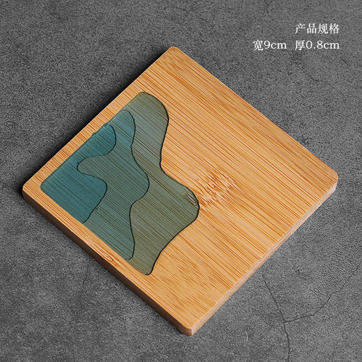 竹制杯垫简约中国风竹茶托家用功夫茶杯隔热杯托垫子茶道配件 商品图5