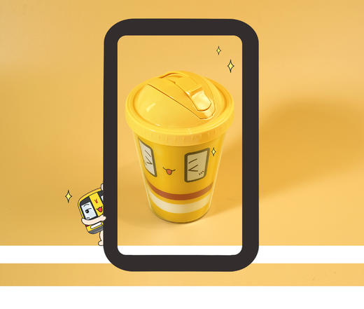 地铁便携滑盖杯（柠檬黄/草莓粉） 商品图4