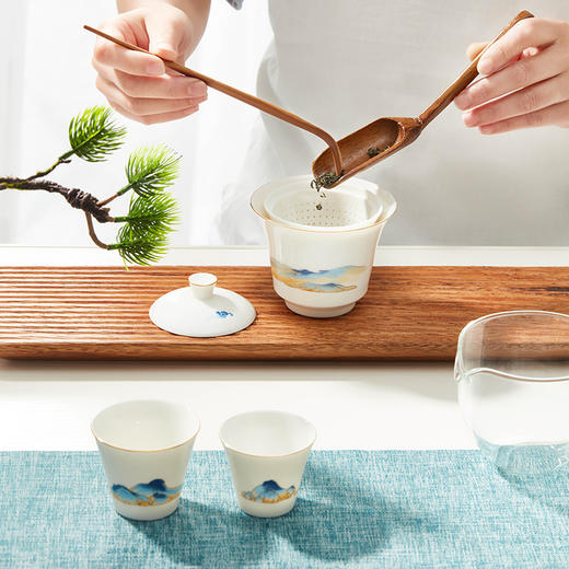 锦绣江山茶水分离茶具组 商品图4