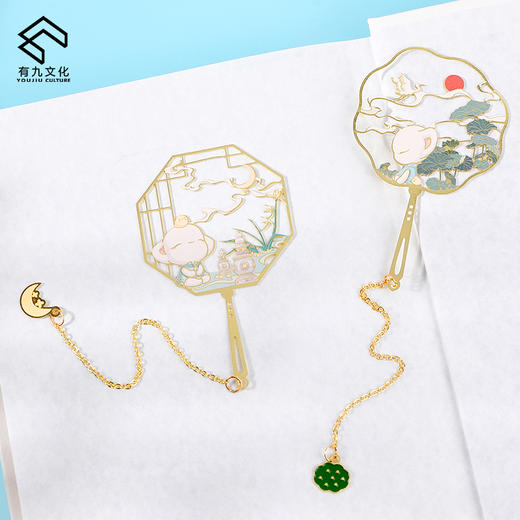 金属团扇书签 商品图3
