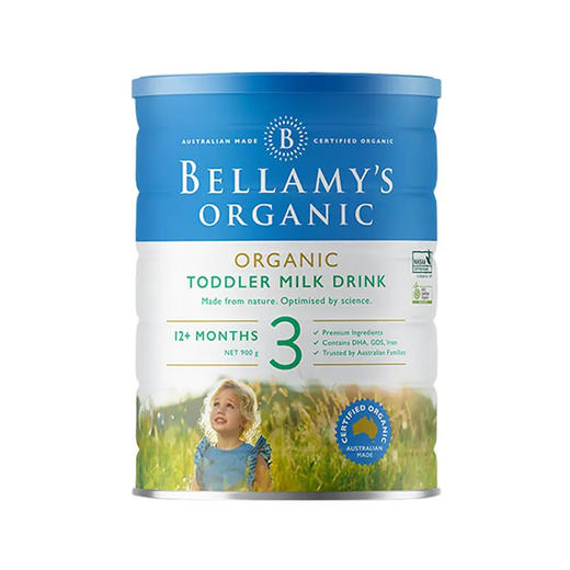 澳洲原装进口 贝拉米有机幼儿配方奶粉 3段 900g 商品图0