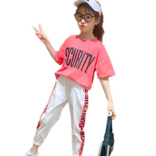 【儿童套装】童装女童短袖T恤运动套装中大童夏季夏装7分裤两件 商品图4