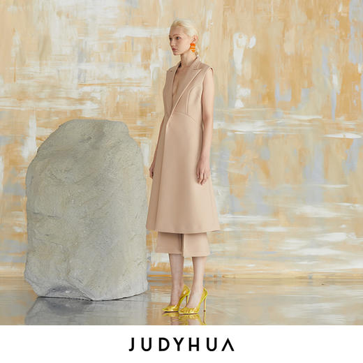 JUDYHUA 弧线分割设计马甲 商品图1