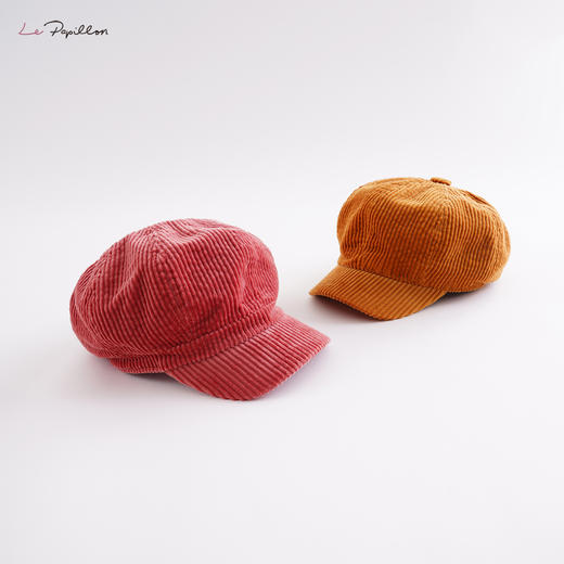 【马克珍妮 芦芙】法式春装 女童灯芯绒画家帽子213308 商品图0