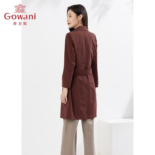 【两色可选】乔万尼中长款风衣修身显瘦长款外套挺括收腰EI3A153 商品图3