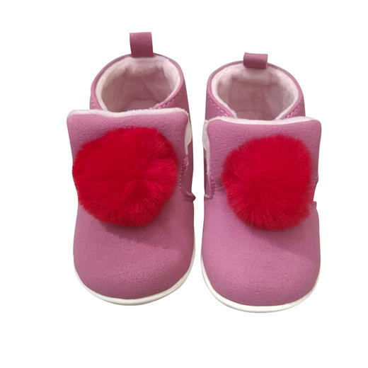 比士尼童鞋 秋冬款宝宝步前鞋学步鞋男宝女宝软底布鞋高帮魔术贴 商品图4