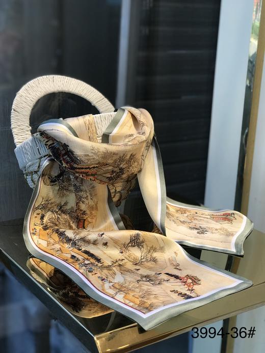 优品堂《春的律动》100％桑蚕丝长条巾 商品图7