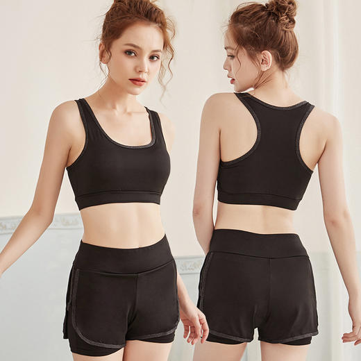 雅黛丽瑜伽服套装女健身房运动服晨跑健身衣跑步夏季快干上衣短袖 商品图1
