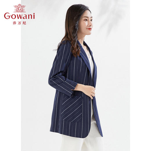 乔万尼早春新款西装外套立体剪裁气质条纹EI3B255 商品图3
