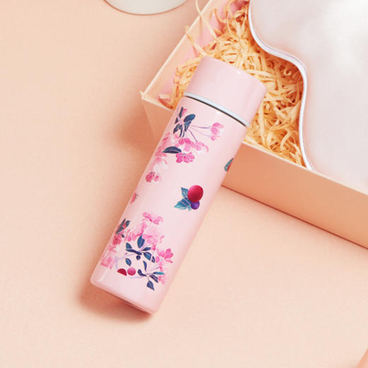 遇见博物联名款十二花神之桃花保温杯 口红杯 商品图1