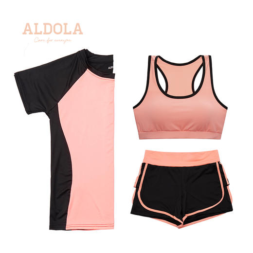 雅黛丽瑜伽服套装女健身房运动服晨跑健身衣跑步夏季快干上衣短袖 商品图4
