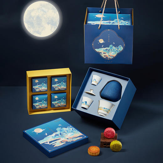 千里共明月 茶具月饼中秋礼盒 商品图0